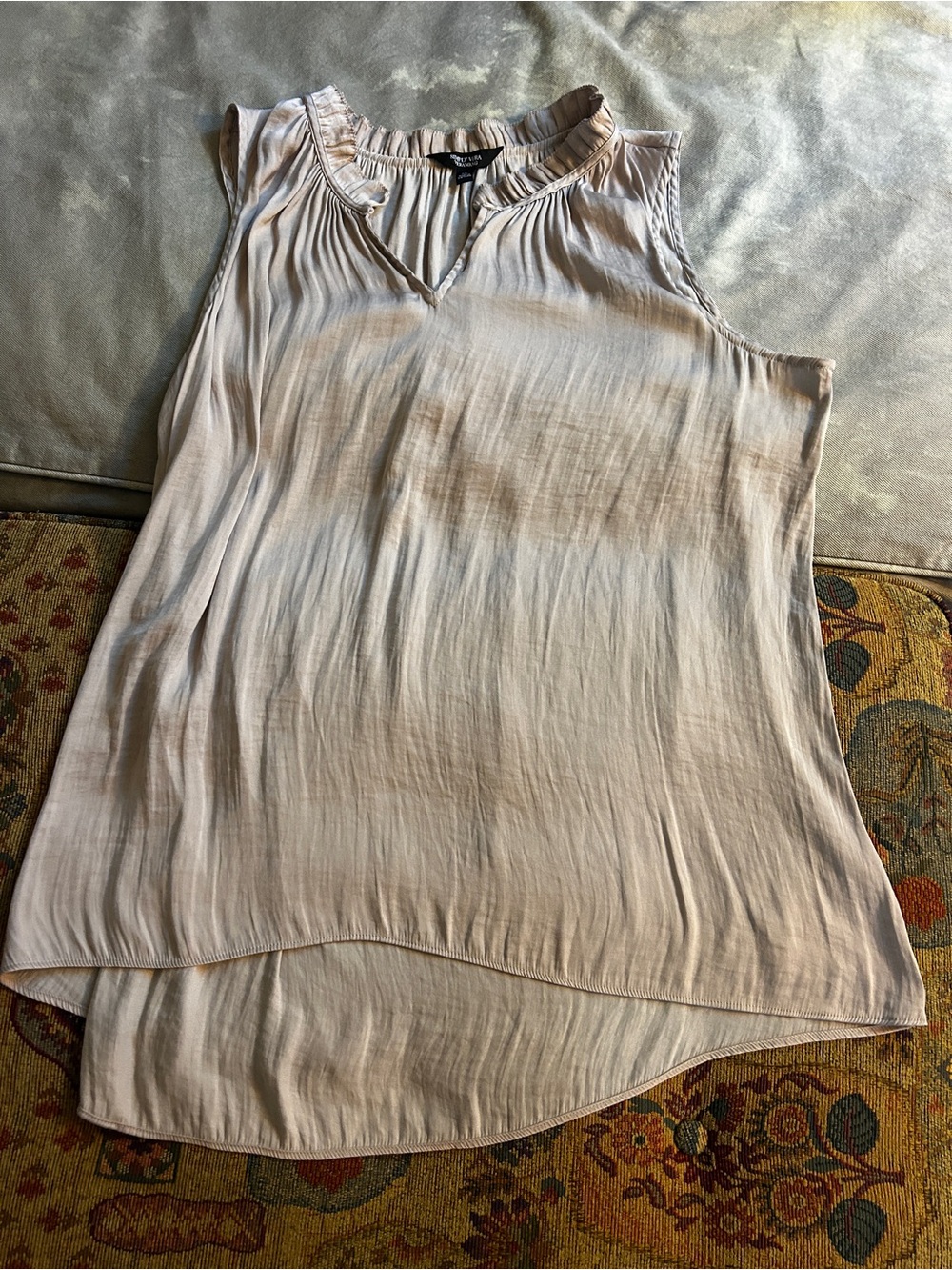 Cream color flowy blouse